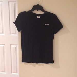 Pink black tee